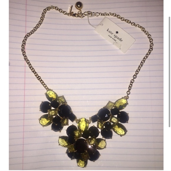 NWT Kate Spade Crystal Cluster Statement Necklace - Picture 8 of 8